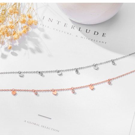 Bratara glezna inox cu inimioare [3]