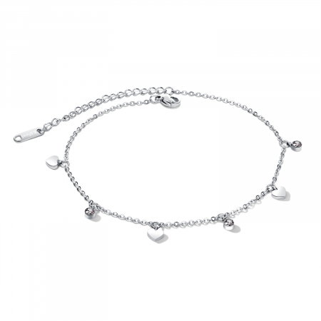 Bratara glezna inox cu inimioare