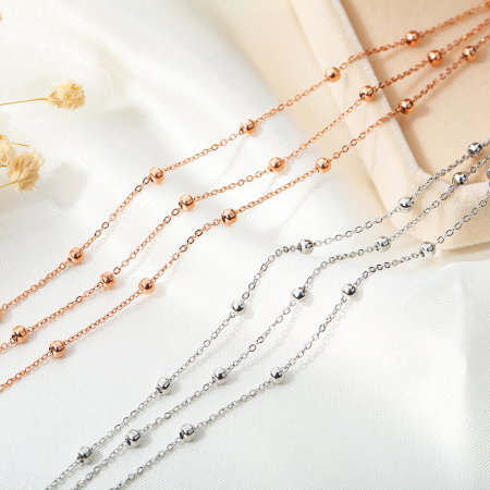 Bratara glezna tripla din inox cu bilute [5]