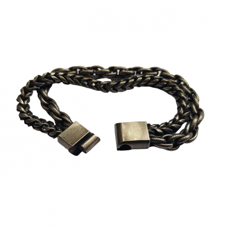 Bratara dubla din inox antichizat cu 2 lanturi de 6 mm [3]