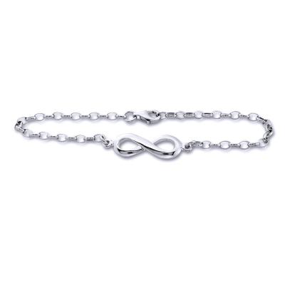 Bratara groasa din argint masiv 925 rodiat cu simbolul infinit - Infinite You [0]
