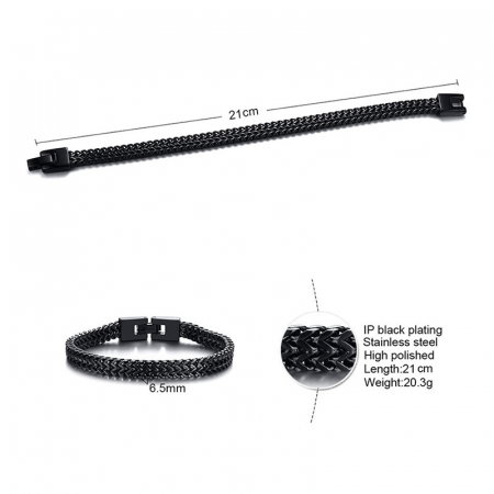 Bratara impletita din inox negru [1]