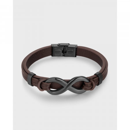 Bratara Infinity piele si inox [8]