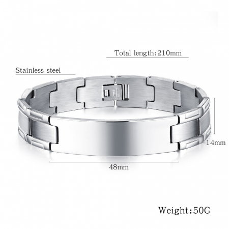 Bratara inox 21 cm lungime si 14 mm latime [6]