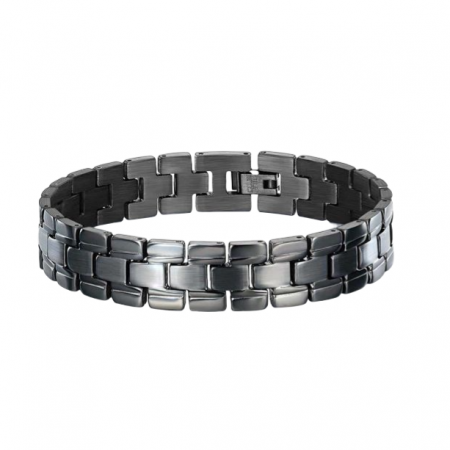 Bratara inox neagra de 21 cm lungime si 13 mm latime [0]