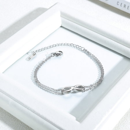 Bratara inox argintie cu simbol infinit – Rafinament si legatura eterna [3]