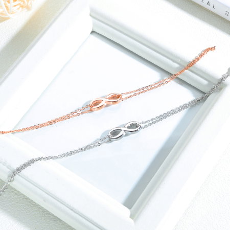 Bratara inox argintie cu simbol infinit – Rafinament si legatura eterna [10]