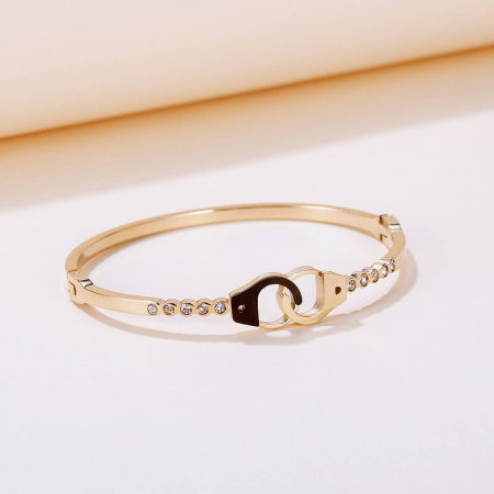 Bratara inox aur roz catuse cu zirconii [1]