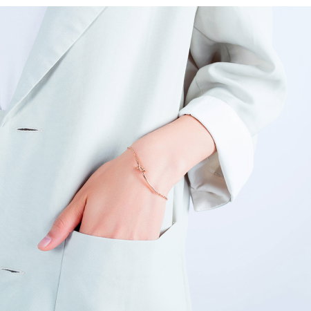 Bratara inox aurie cu nodul iubirii – Simbol al legaturilor durabile [1]