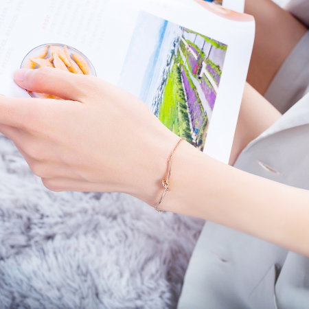 Bratara inox aurie cu nodul iubirii – Simbol al legaturilor durabile [3]