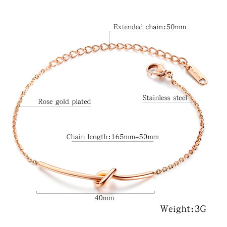 Bratara inox aurie cu nodul iubirii – Simbol al legaturilor durabile [4]