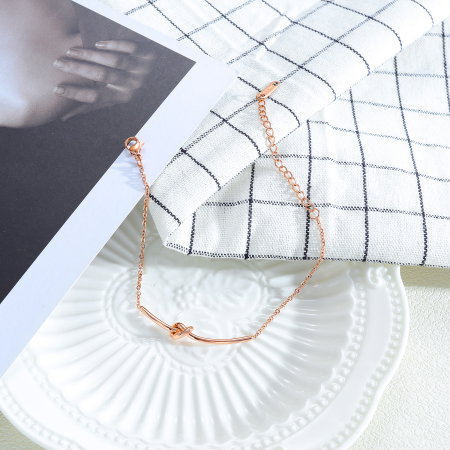 Bratara inox aurie cu nodul iubirii – Simbol al legaturilor durabile [6]