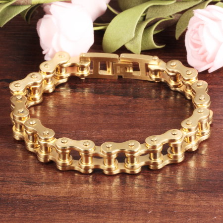 Bratara inox aurie lant moto – Putere, libertate si stil urban [2]