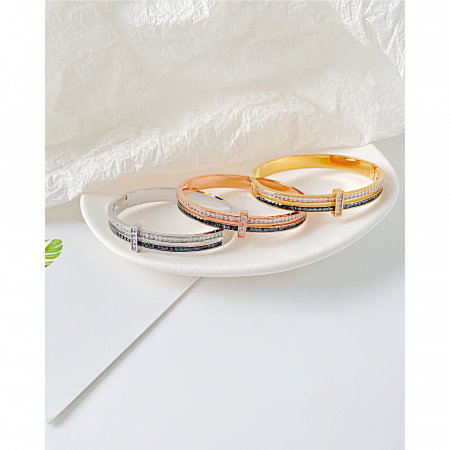 Bratara inox aurit Elegance cu zirconii [2]