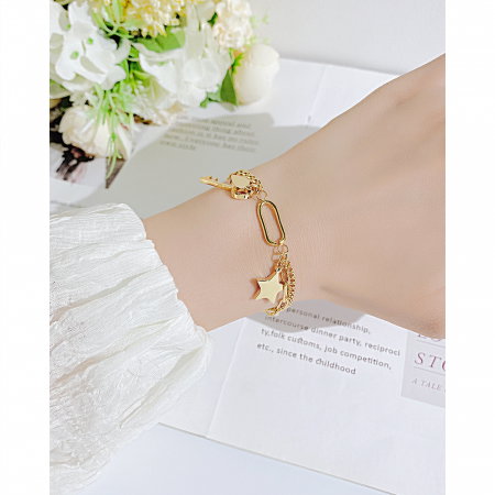 Bratara inox cu cheie si steluta [8]