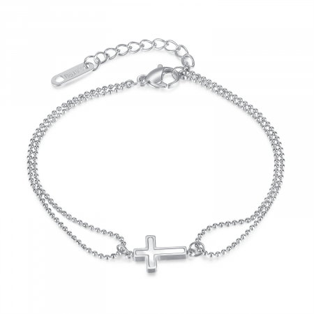 Bratara inox cu cruce