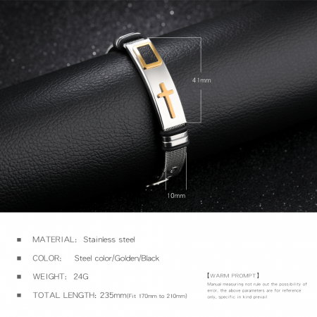 Bratara inox cu cruce [6]