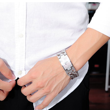 Bratara inox cu cruce – Credinta si forta interioara [1]