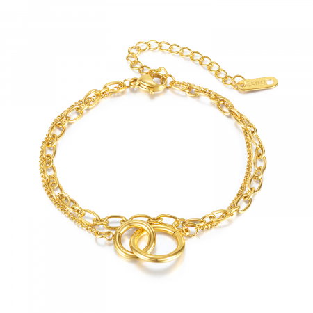 Bratara inox cu doua inele