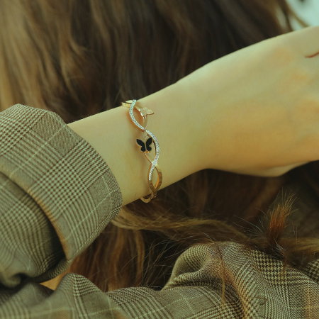 Bratara inox cu fluturasi [5]