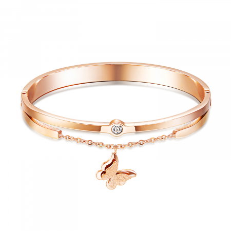 Bratara inox cu fluturasi