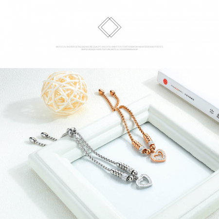 Bratara inox reglabila cu inimioara [5]