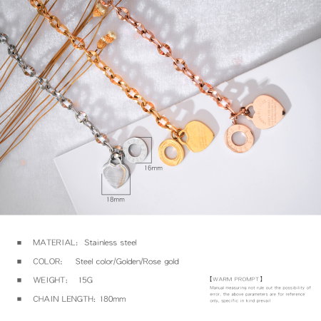 Bratara inox cu inimioara gravata – Simbol al elegantei si al sentimentelor pure [2]