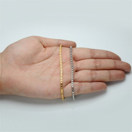 Bratara inox cu lant cubic [1]