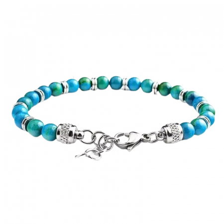 Bratara inox cu Lapis Lazuli