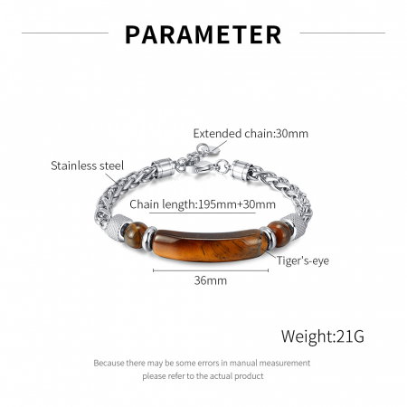 Bratara inox cu Ochi de Tigru [7]