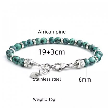 Bratara inox cu Lapis Lazuli