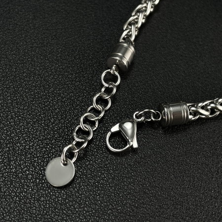 Bratara inox cu Ochi de Tigru si Cap de Lup [13]