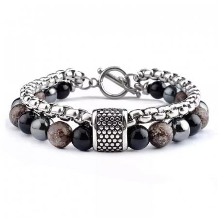 Bratara inox cu pietre semipretioase