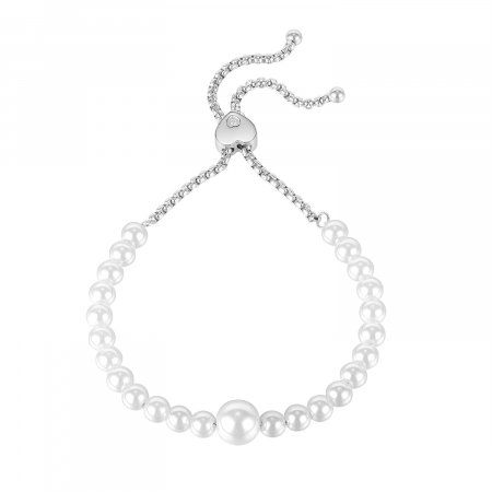 Bratara inox reglabila cu perle