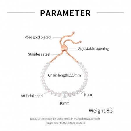 Bratara inox reglabila cu perle [4]