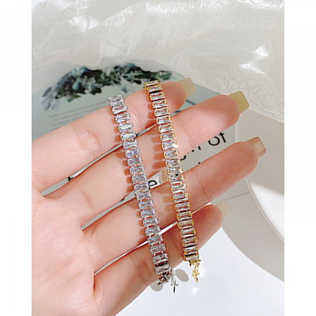 Bratara inox cu perle si zirconii [7]