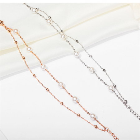 Bratara inox cu perle sintetice [2]