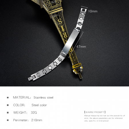 Bratara inox cu placuta 10 mm [9]