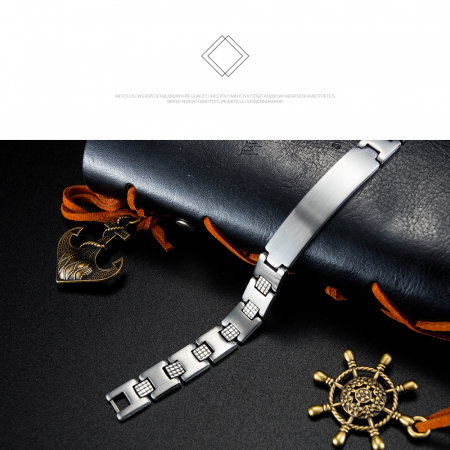 Bratara inox cu placuta 10 mm [11]