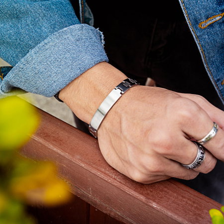 Bratara inox cu placuta 10 mm [1]