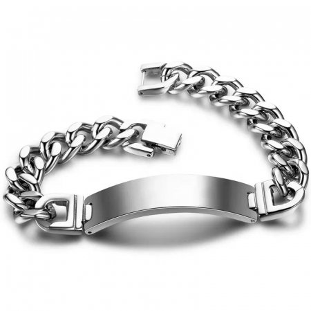 Bratara inox cu placuta curbata [0]