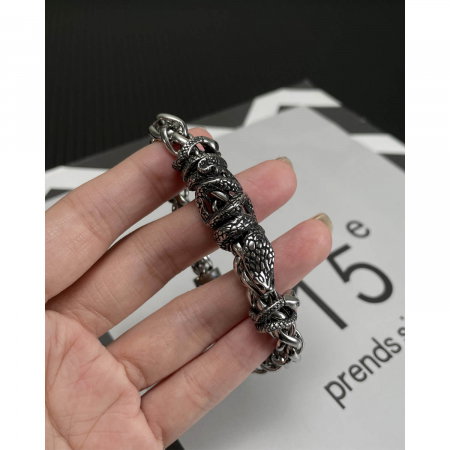 Bratara inox cu serpi si inchidere magnetica [1]