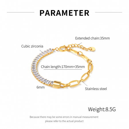 Bratara inox tennis cu zirconii Elegance [5]