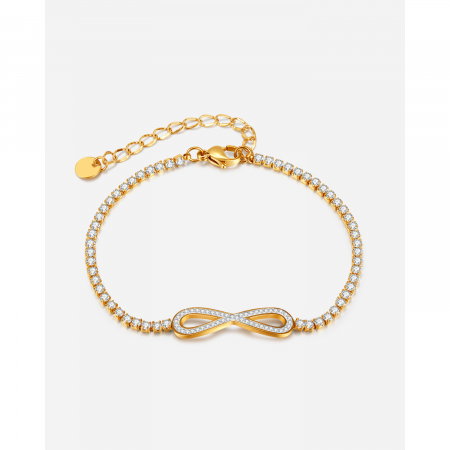 Bratara tennis inox cu zirconii si infinit [14]