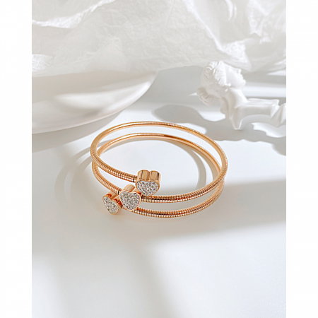 Bratara inox cu zirconii inimioara [3]