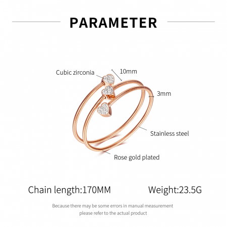 Bratara inox cu zirconii inimioara [2]