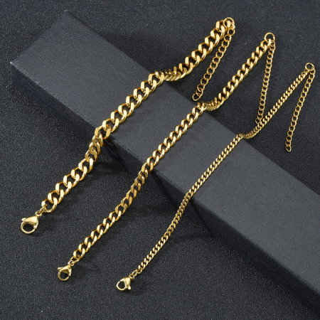 Bratara inox cubaneza multifatetata [1]