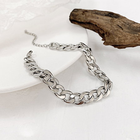 Bratara inox model lant curb de 8 mm [8]