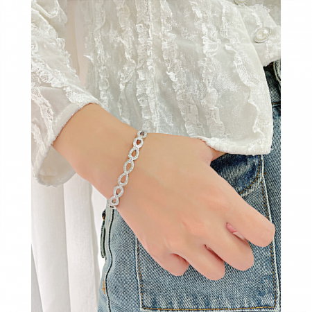 Bratara inox Dragoste Infinita cu zirconii [1]