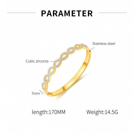 Bratara inox Dragoste Infinita cu zirconii [3]